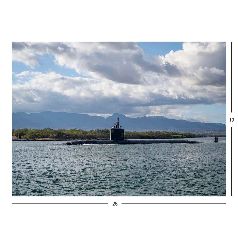Submarine USS Columbia (SSN 771) Gets Underway From Pearl Harbor Jigsaw Puzzle