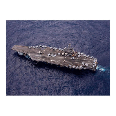 Aircraft Carrier USS Ronald Reagan (CVN 76) Overhead View Jigsaw Puzzle