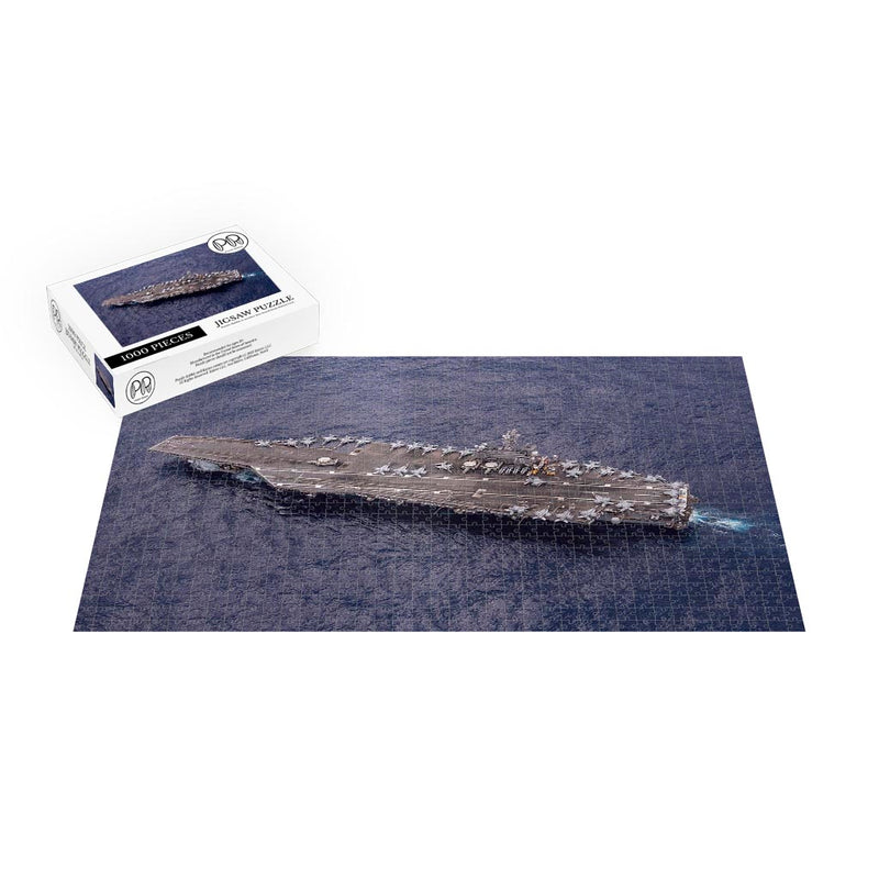 Aircraft Carrier USS Ronald Reagan (CVN 76) Overhead View Jigsaw Puzzle