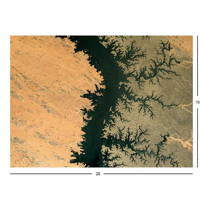 ISS Photograph of Lake Nasser, Egypt Jigsaw Puzzle