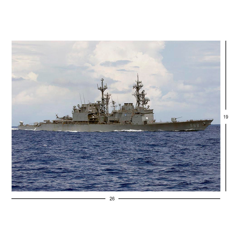 Destroyer USS Thorn (DD 988) Sails In The Atlantic Ocean Jigsaw Puzzle