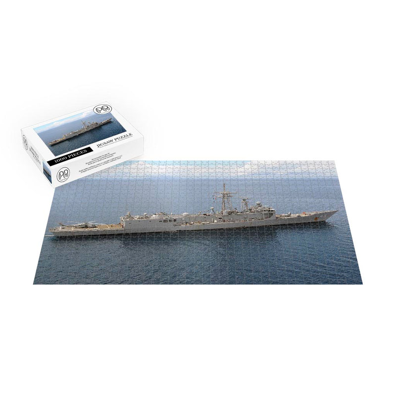 Guided-missile Frigate USS Thach (FFG 43) Steams In The Sulu Sea Jigsaw Puzzle