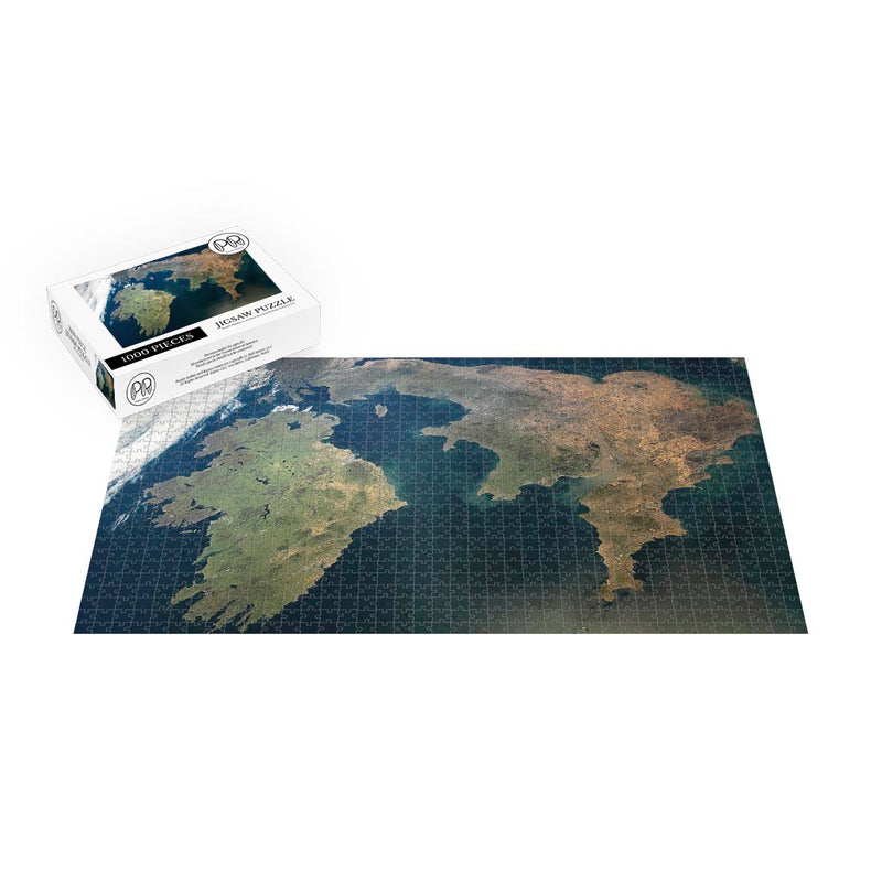ISS Photograph of Clear Day Over Ireland And Great Britain Jigsaw Puzzle