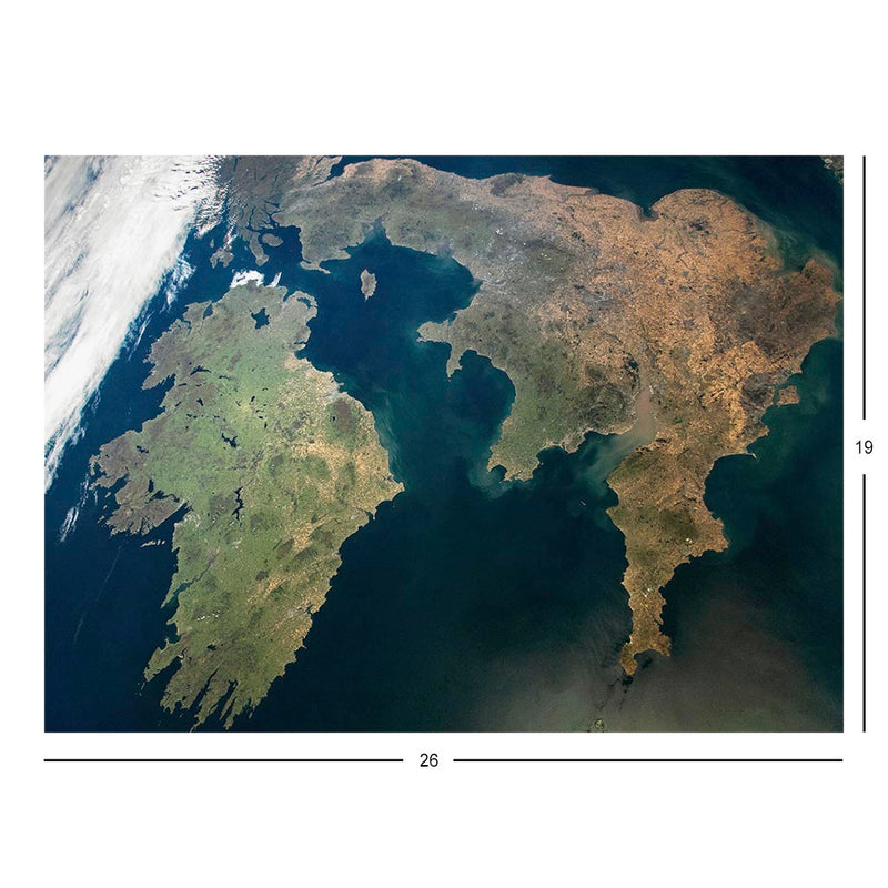 ISS Photograph of Clear Day Over Ireland And Great Britain Jigsaw Puzzle