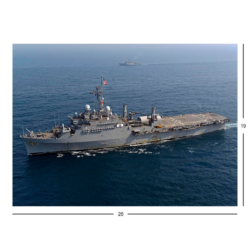 Amphibious Transport Dock Ship USS Denver (LPD 9) Underway In The East China Sea Jigsaw Puzzle