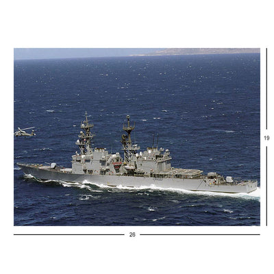 Destroyer USS Elliot (DD 967) During An Exercise Off The Coast Of California Jigsaw Puzzle