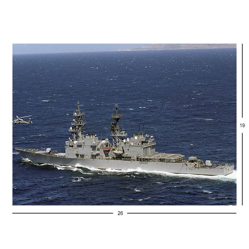 Destroyer USS Elliot (DD 967) During An Exercise Off The Coast Of California Jigsaw Puzzle
