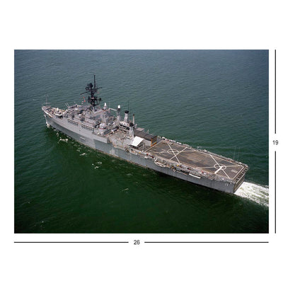 Aerial View of Auxiliary Command Ship USS Coronado (AGF 11) Off The Virginia Coast Jigsaw Puzzle