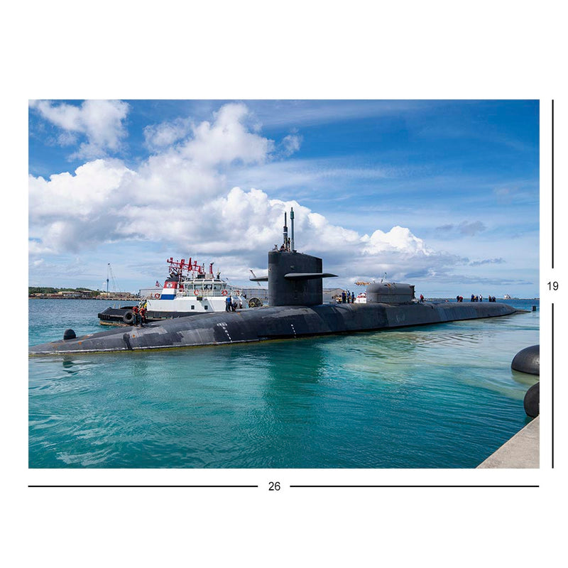 Guided-Missile Submarine USS Michigan (SSGN 727) Departs Naval Base Guam Jigsaw Puzzle
