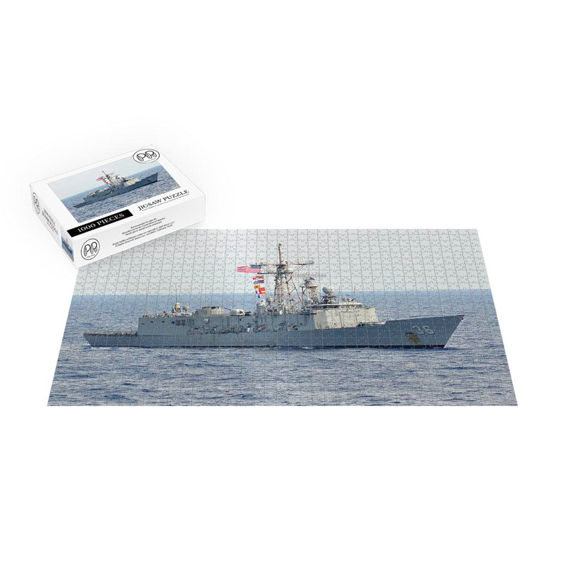 Guided-missile Frigate USS Underwood (FFG 36) Steams In The Atlantic Ocean Jigsaw Puzzle