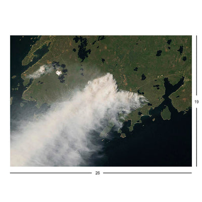 ISS Photograph of Raging Fires in Nova Scotia Jigsaw Puzzle