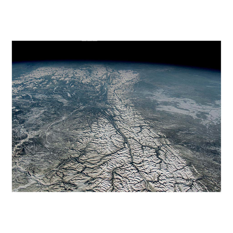 ISS Photograph of Canadian Rocky Mountains Jigsaw Puzzle