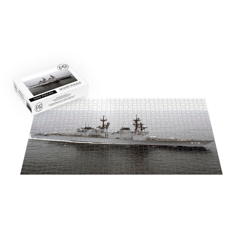 Destroyer USS Caron (DD 970) Underway Off The Virginia Capes Jigsaw Puzzle