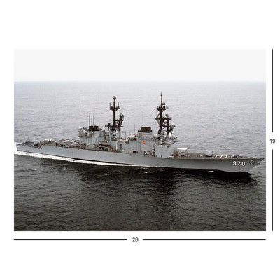 Destroyer USS Caron (DD 970) Underway Off The Virginia Capes Jigsaw Puzzle