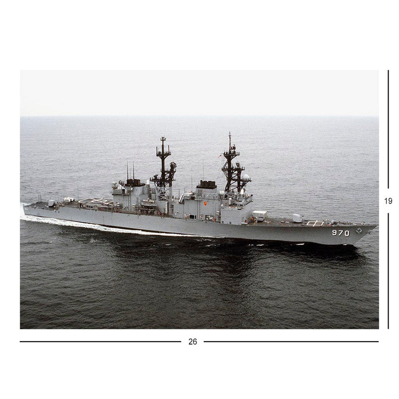 Destroyer USS Caron (DD 970) Underway Off The Virginia Capes Jigsaw Puzzle