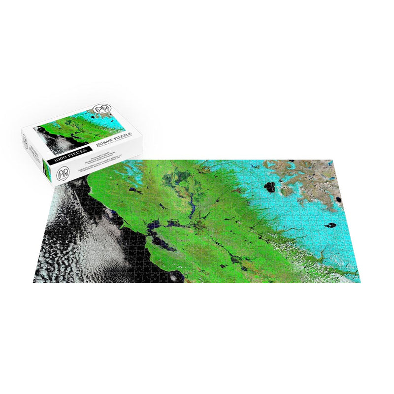 Terra Satellite Image of Atmospheric Rivers in California Jigsaw Puzzle