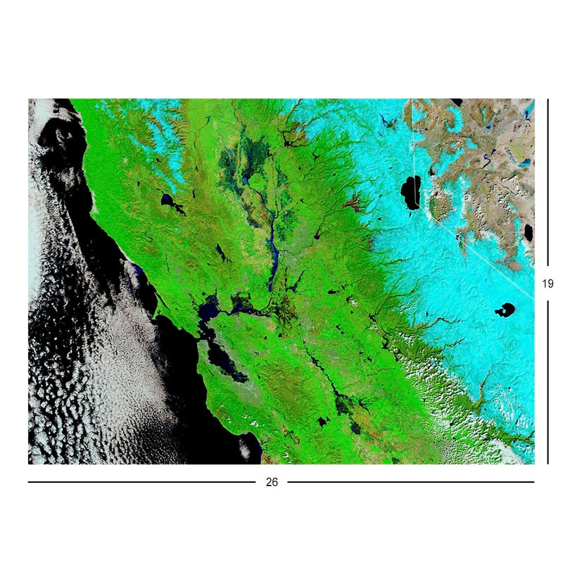 Terra Satellite Image of Atmospheric Rivers in California Jigsaw Puzzle