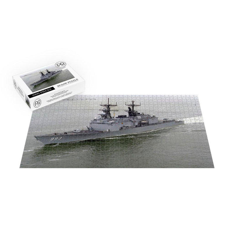 Guided Missile Destroyer USS Kidd (DDG 993) In Chesapeake Bay Jigsaw Puzzle