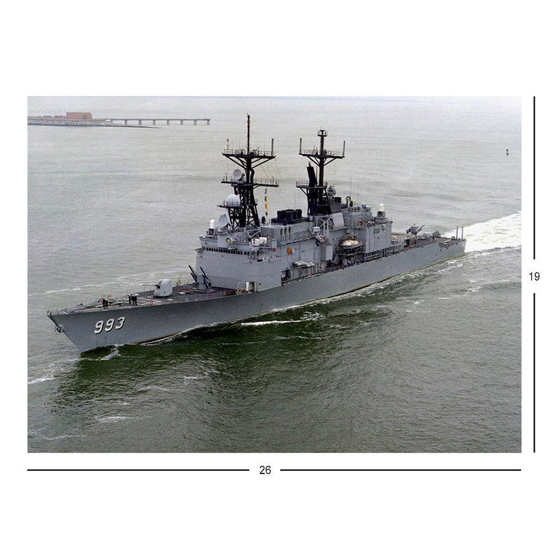 Guided Missile Destroyer USS Kidd (DDG 993) In Chesapeake Bay Jigsaw Puzzle