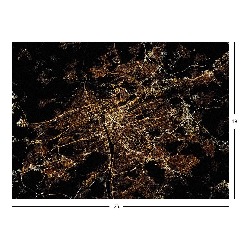 ISS Photograph of Prague at Night Jigsaw Puzzle