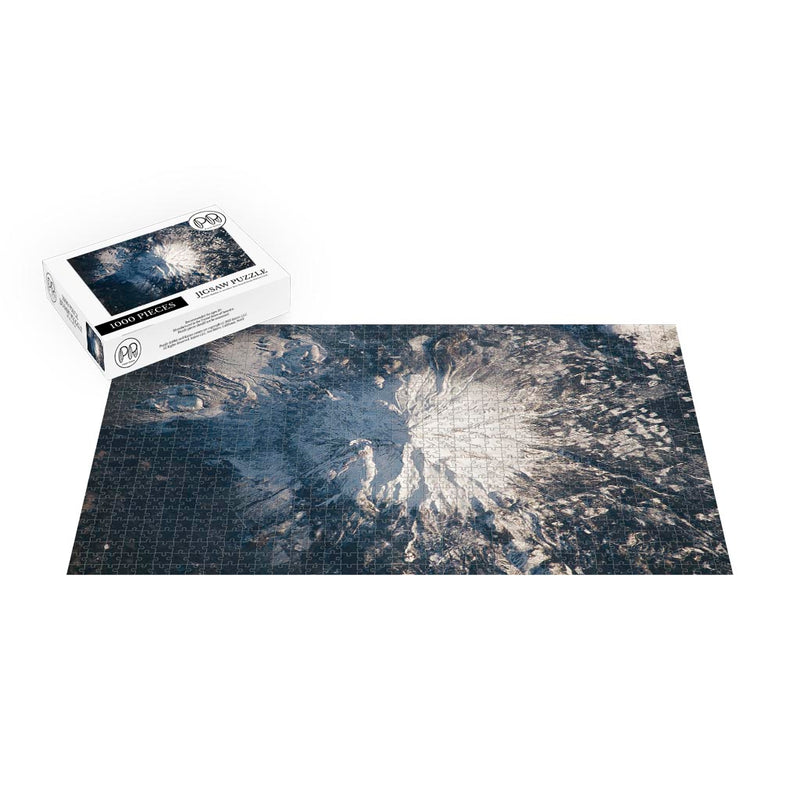 ISS Photography of Mount Shasta in Winter Jigsaw Puzzle