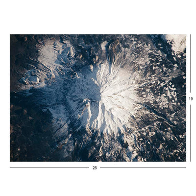 ISS Photography of Mount Shasta in Winter Jigsaw Puzzle
