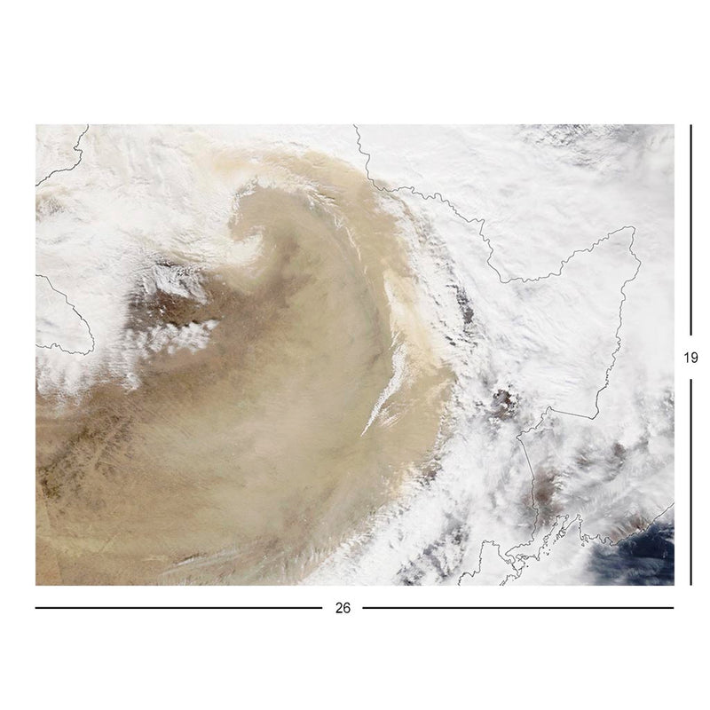 Aqua Satellite Image Of A Low-pressure System Across Mongolia And China Jigsaw Puzzle