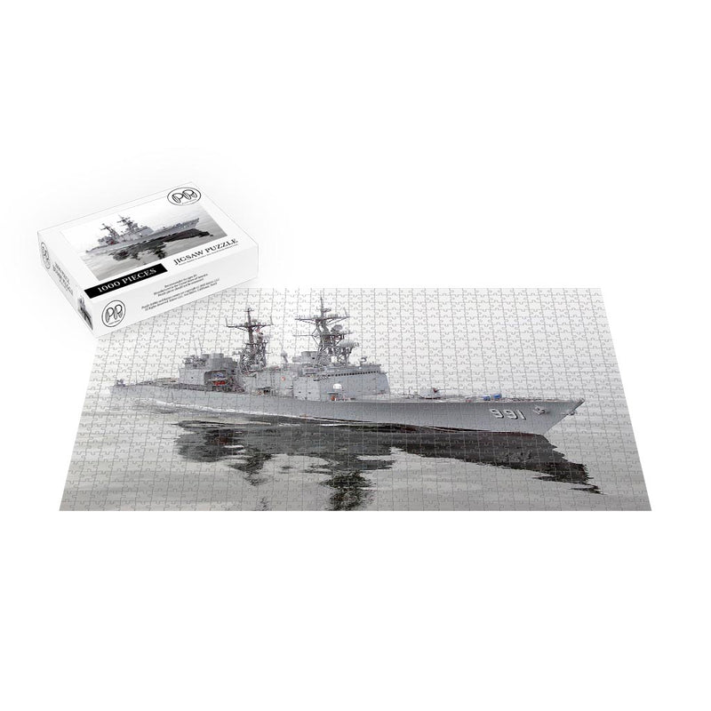 Destroyer USS Fife (DD 991) Underway In The Pacific Ocean Jigsaw Puzzle