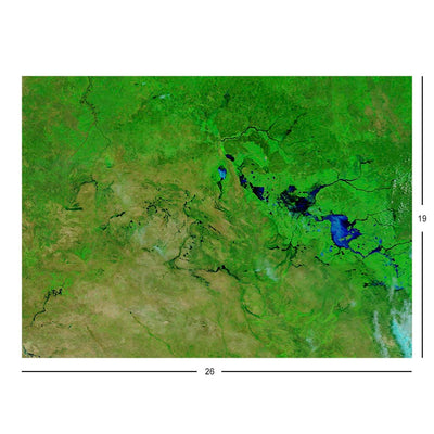 Terra Satellite Image of Floods In Australia's Northern Territory Jigsaw Puzzle