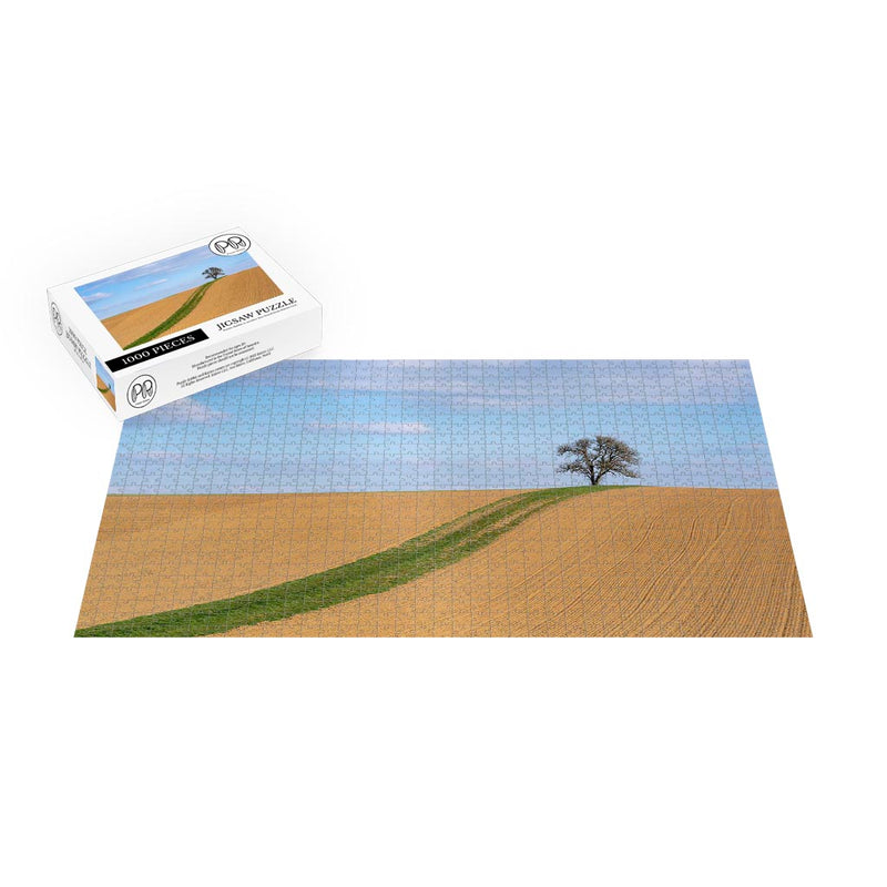 Lonely Pear Tree, Herbolzheim, Neudenau, Germany Jigsaw Puzzle