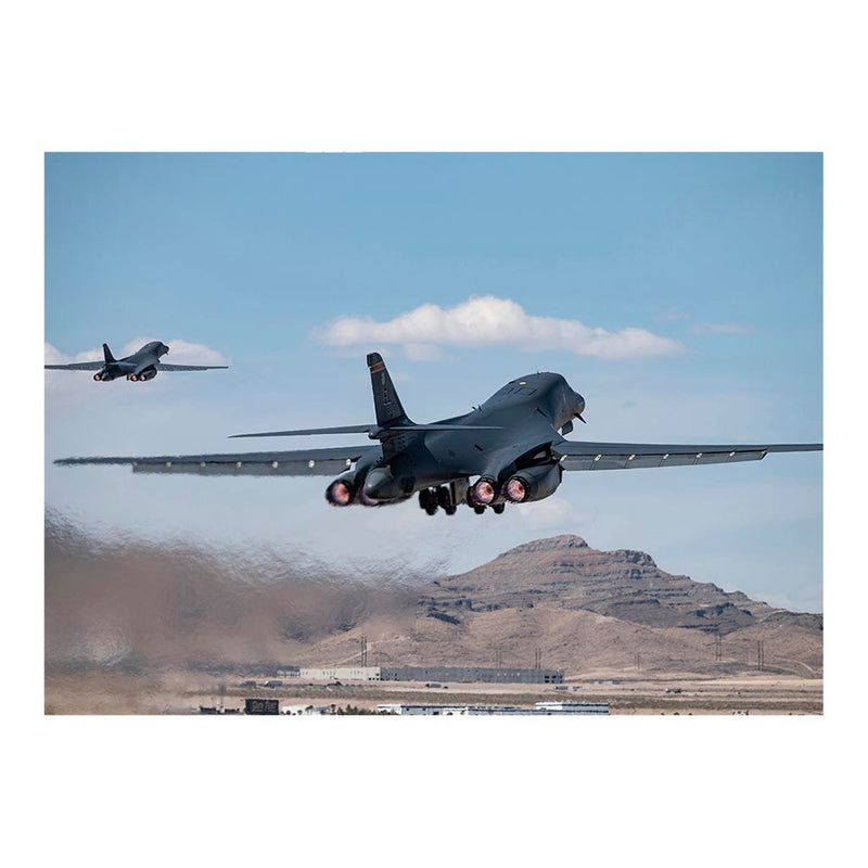 Two B-1B Lancers Take Off At Nellis Air Force Base, NV Jigsaw Puzzle