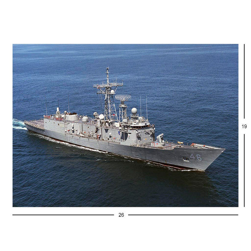 Guided-missile Frigate USS Rentz (FFG 46) Underway On The Pacific Ocean Jigsaw Puzzle