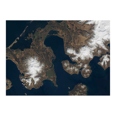Landsat 9 Image of Frosty Stratavolcano, Aleutian Islands, Alaska Jigsaw Puzzle