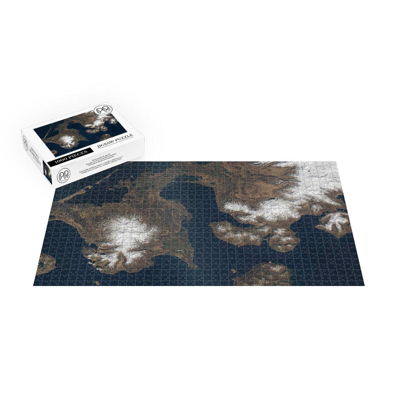 Landsat 9 Image of Frosty Stratavolcano, Aleutian Islands, Alaska Jigsaw Puzzle