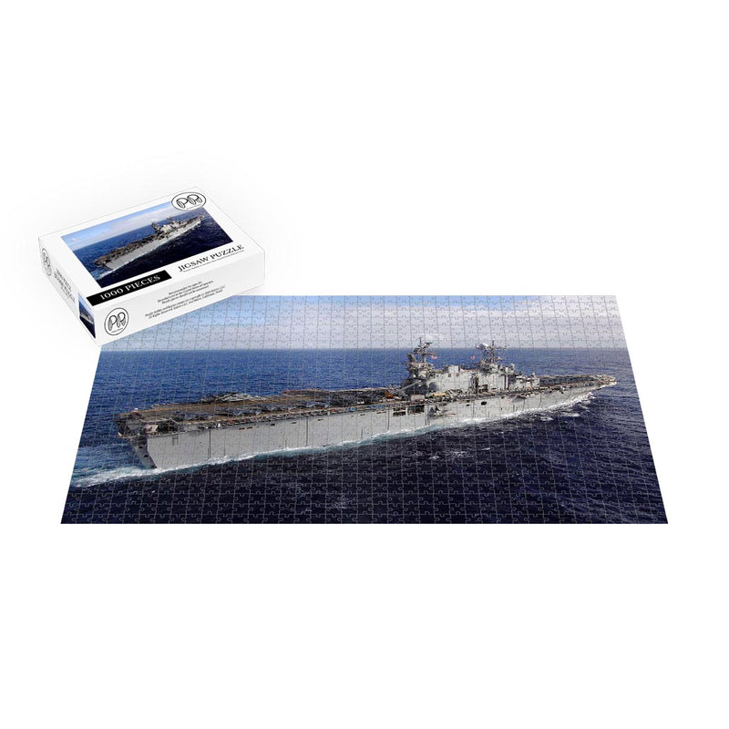 Amphibious Assault Ship USS Tarawa (LHA 1) Transits Through The Pacific Ocean Jigsaw Puzzle