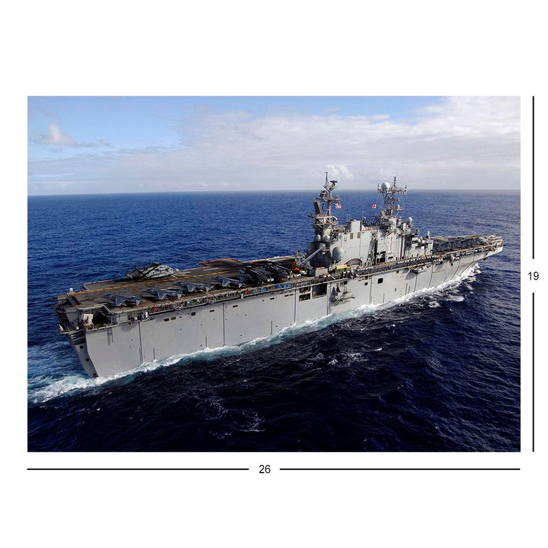 Amphibious Assault Ship USS Tarawa (LHA 1) Transits Through The Pacific Ocean Jigsaw Puzzle