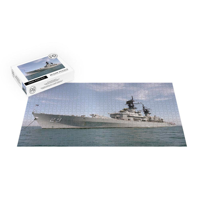 Guided Missile Cruiser USS Jouett (CG 29) Anchored Off San Diego Jigsaw Puzzle