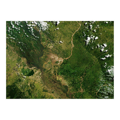 Landsat Image of Flooding in Malawi from Cyclone Freddy Jigsaw Puzzle
