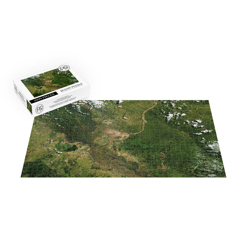 Landsat Image of Flooding in Malawi from Cyclone Freddy Jigsaw Puzzle