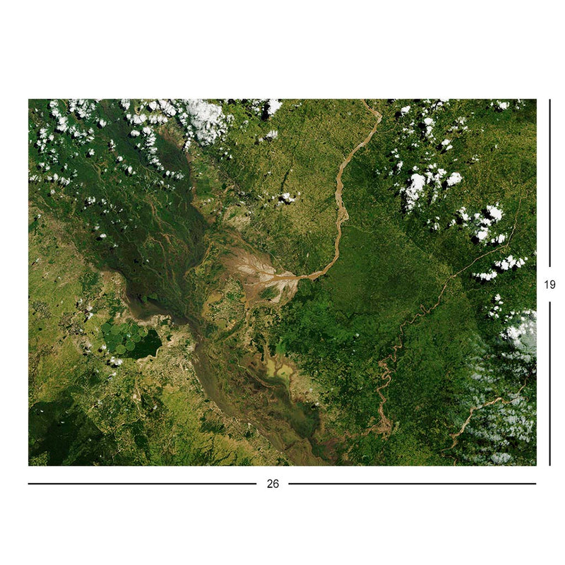Landsat Image of Flooding in Malawi from Cyclone Freddy Jigsaw Puzzle
