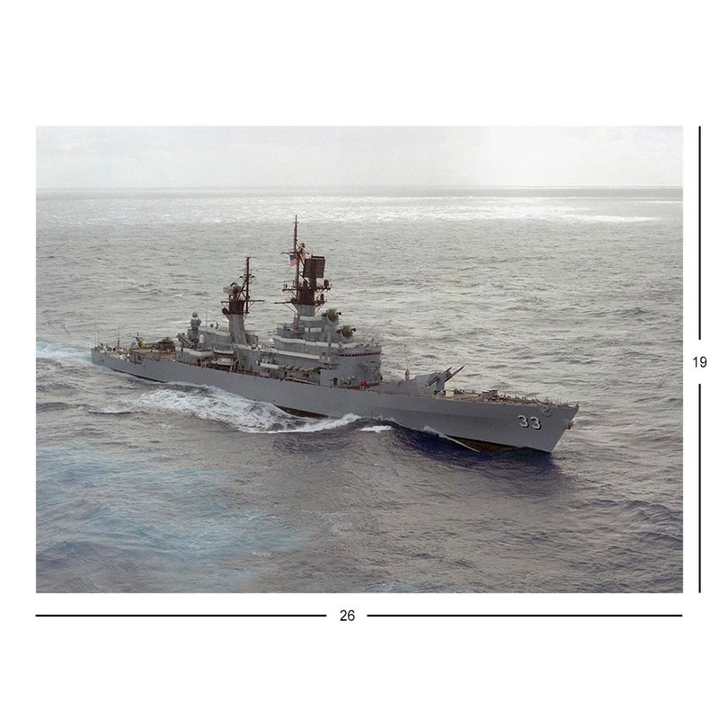 Guided Missile Cruiser USS Fox (CG-33) Underway in the Pacific Ocean Jigsaw Puzzle