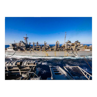 Aircraft Carrier USS George H.W. Bush (CVN 77) Sails with USNS Arctic (T-AOE 8) Jigsaw Puzzle