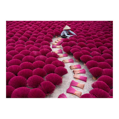 A Farmer Packages Incense Sticks in Vietnam Jigsaw Puzzle