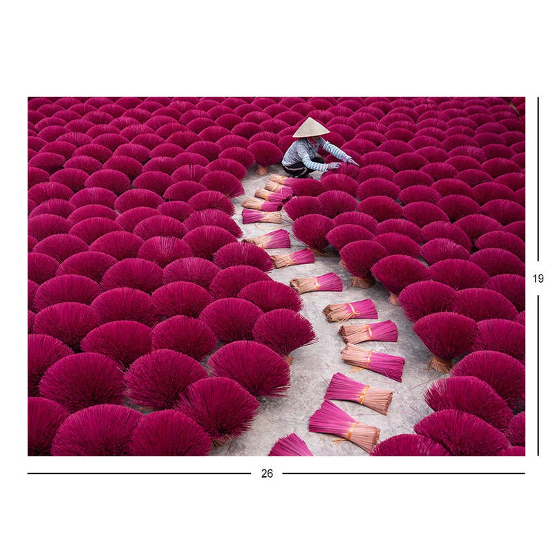 A Farmer Packages Incense Sticks in Vietnam Jigsaw Puzzle
