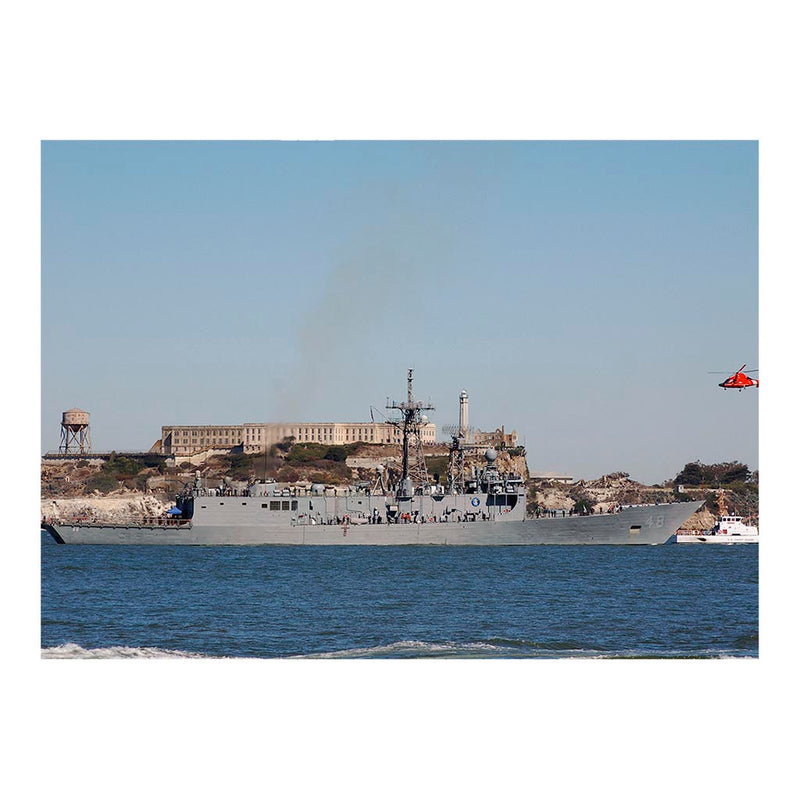Guided-missile Frigate USS Vandegrift (FFG 48) Passes By Alcatraz During San Francisco Fleet Week 2007 Jigsaw Puzzle