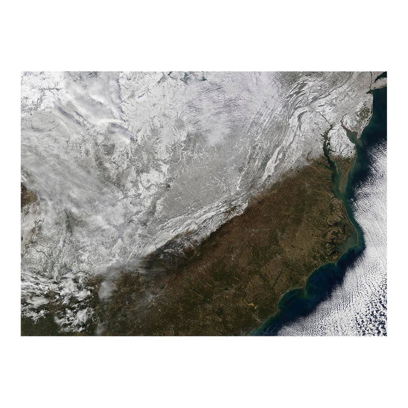 Aqua Satellite Image of Snow Blanket Over The Eastern United States Jigsaw Puzzle