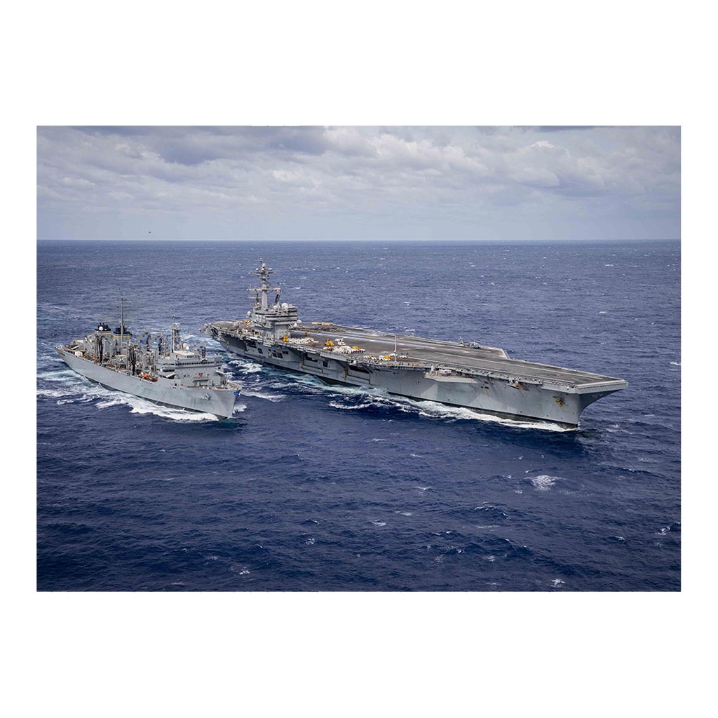 George Bush Rabbitears Aircraft Carrier USS George H.W. Bush (CVN 77) With The Fast Combat Su ...