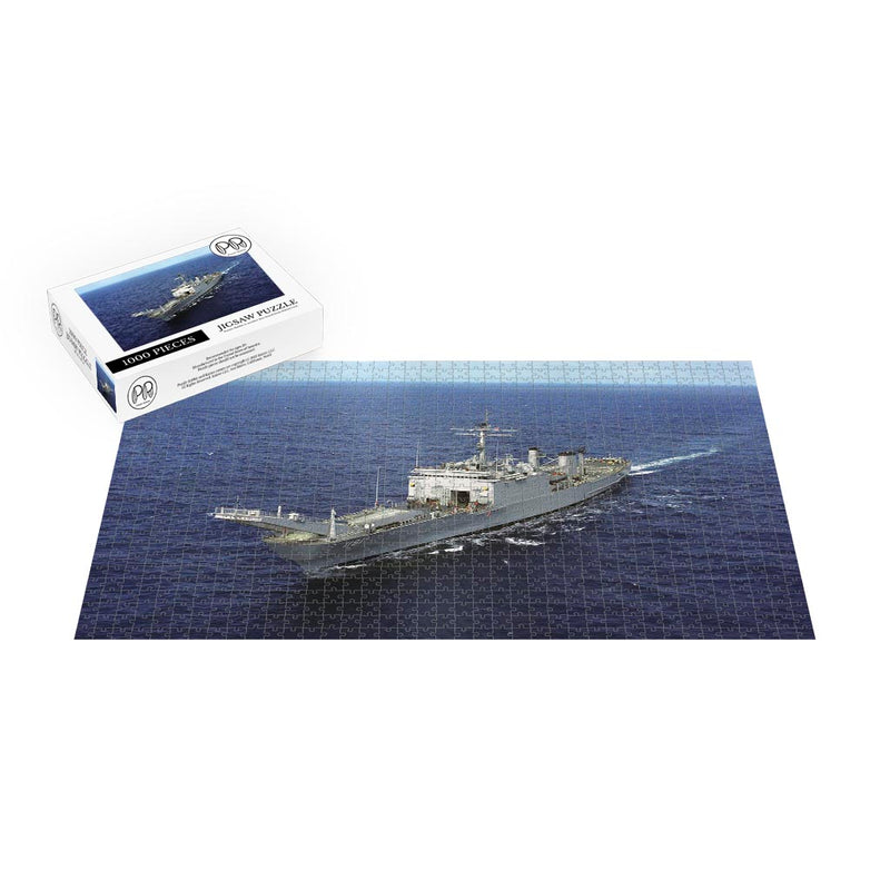 Tank Landing Ship USS Racine (LST 1191) Underway Jigsaw Puzzle