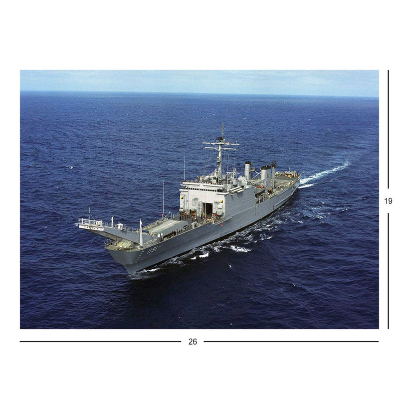 Tank Landing Ship USS Racine (LST 1191) Underway Jigsaw Puzzle
