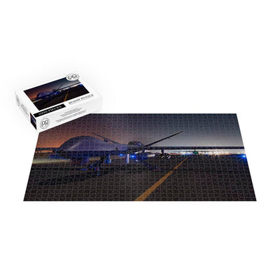 US Air Force HC-130J Combat King II with an MQ-9 Reaper Jigsaw Puzzle